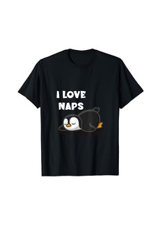 I love naps sleeping penguin tired laziness T-Shirt