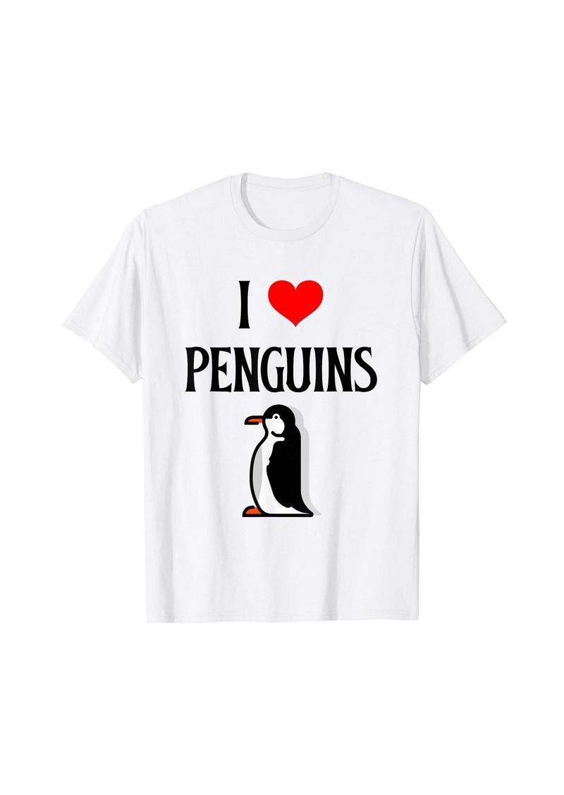 I Love Penguins I Heart Penguins Penguin lover Seabirds T-Shirt