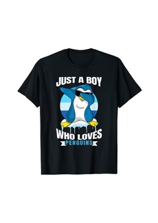 Just A Boy Who Loves Penguins Dab Toddler Dabbing Penguin T-Shirt