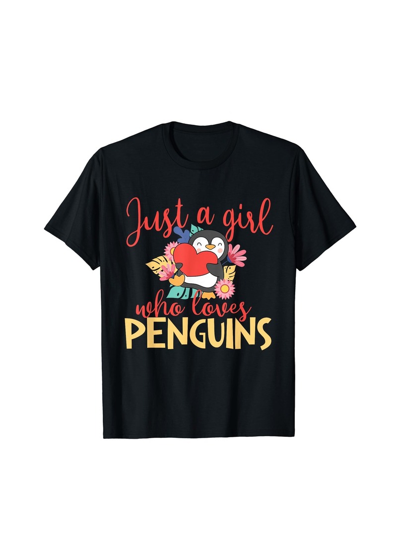 Just a Girl Who Loves Penguins - Penguin Lover Bird Watcher T-Shirt