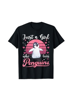 Just A Girl Who Loves Penguins cute Penguin Girls Kids T-Shirt