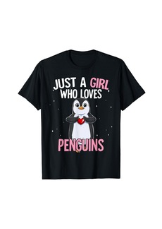 Just A Girl Who Loves Penguins Penguin T-Shirt