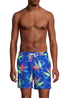 Penguin Leaf-Print Swim Shorts