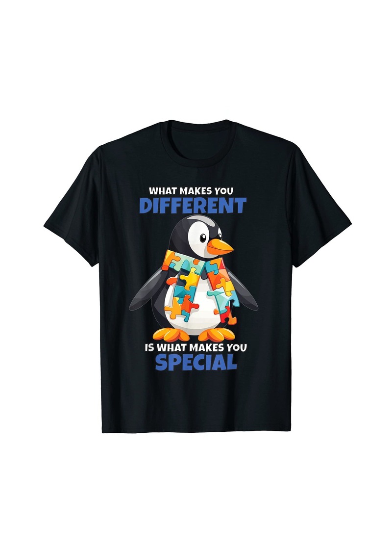 Makes you Special Puzzle Penguin Autism Child Awareness T-Shirt