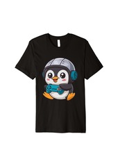 mini cute Penguin Gaming animal Lover logo Premium T-Shirt