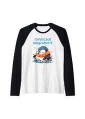 Official Napshirt Sleepshirt Nightshirt Penguin Raglan Baseball Tee