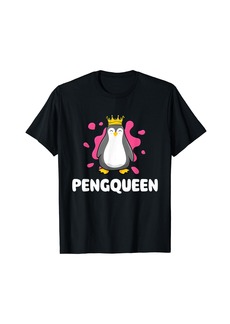 Pengqueen - Penguin Lover Bird Watcher Aquatic Bird T-Shirt