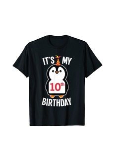 Penguin Birthday Shirt - It's My 10th Birthday