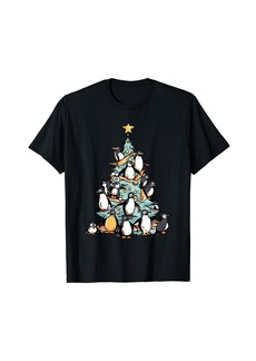 Penguin Christmas Day Ice Bird Animal Santa Claus Xmas Day T-Shirt