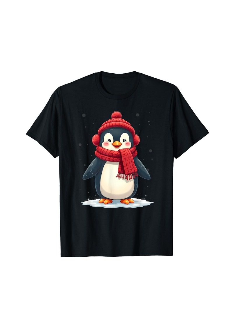 Penguin Christmas Winter Toddler Girl Boy Women Xmas Pjama T-Shirt