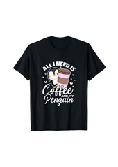 Penguin Coffee Sea Bird Lovers T-Shirt