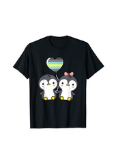 Penguin Couple Libragender Pride T-Shirt