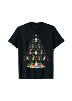 Penguin Lighting Xmas Holiday Santa Penguin Christmas Tree T-Shirt