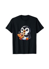 Penguin Pizza Olives Cheese Fast Food T-Shirt