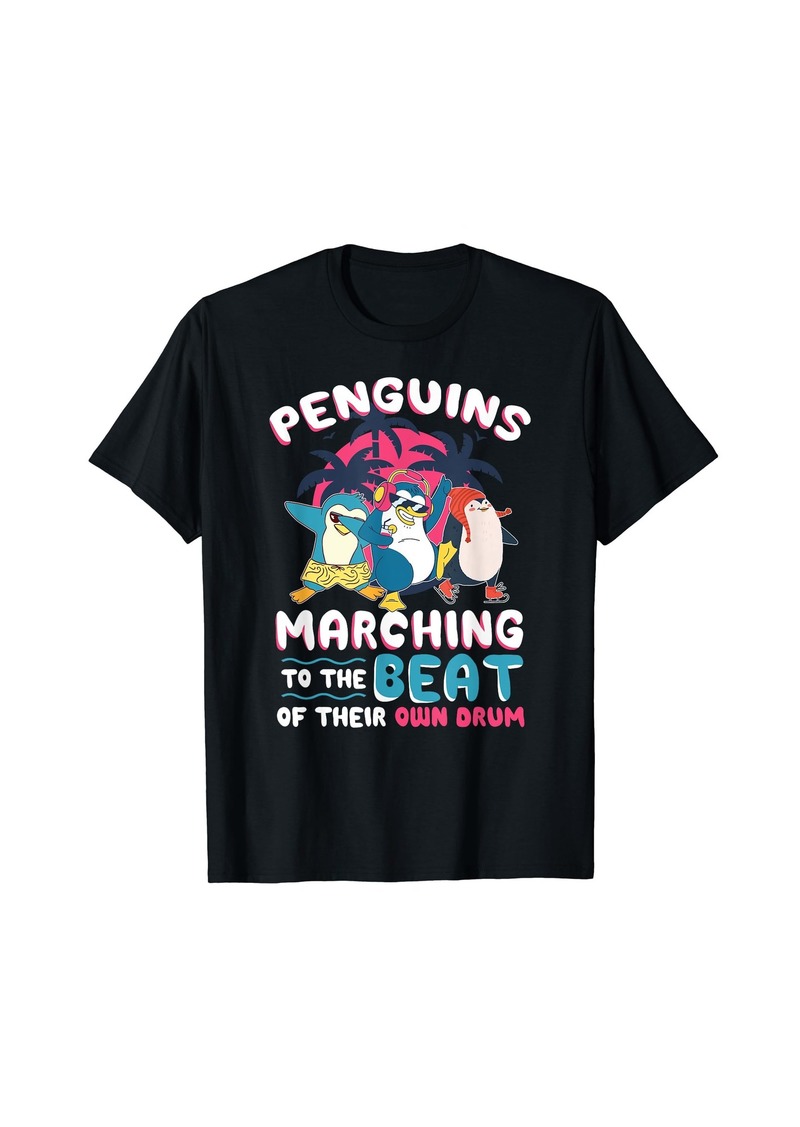 Penguins Marching To The Beat Of Their Own Drum T-Shirt