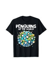 Penguins Of The World Ice Nature Animals Kid T-Shirt