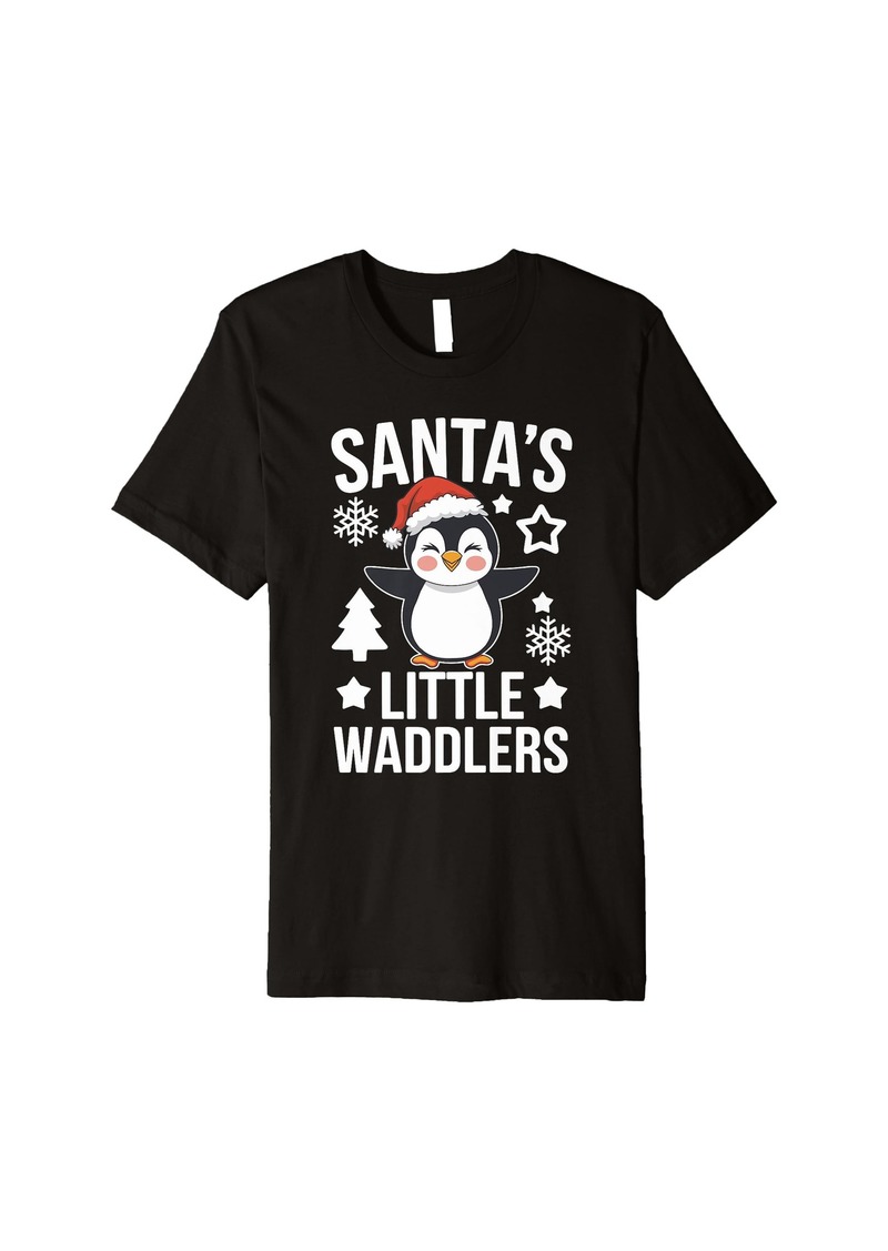 Santa's Little Waddlers Penguin Christmas Premium T-Shirt