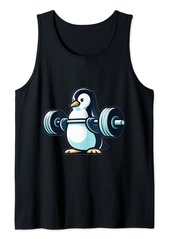 Weight Lifting Penguin Gym Workout Training Lover Tank Top