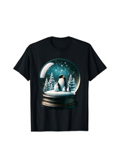 Winter Wonderland Penguin Family Snow Globe T-Shirt