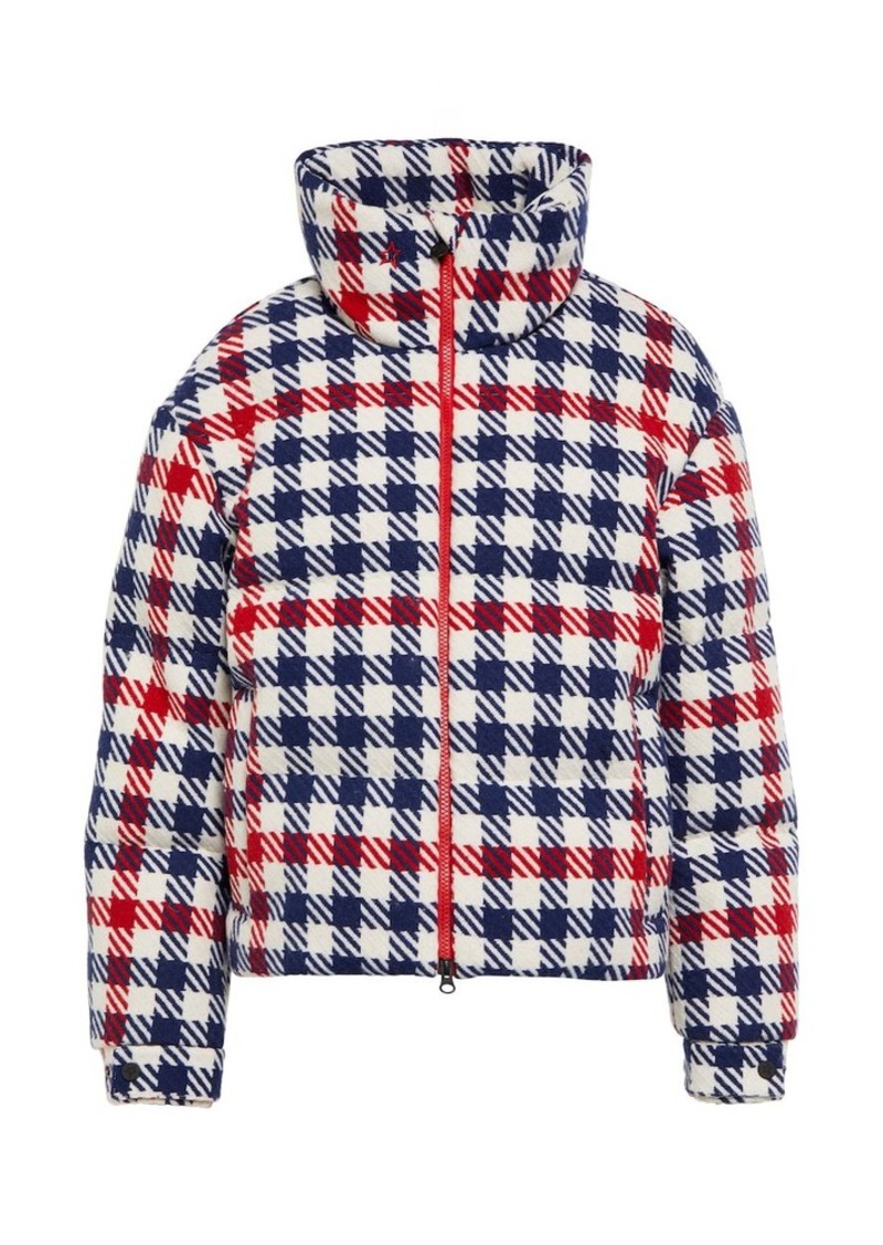 Perfect Moment Gingham wool-blend down jacket