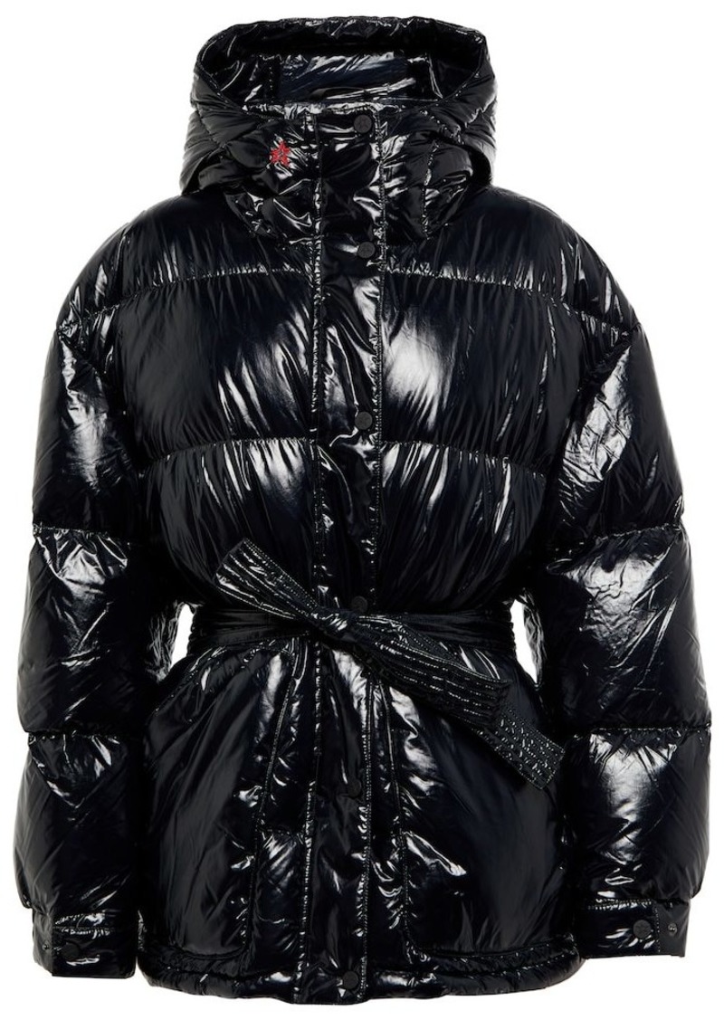 Perfect Moment Metallic belted down parka