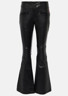 Perfect Moment Mid-rise faux leather flared pants