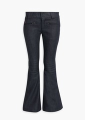 Perfect Moment - Embroidered denim bootcut ski pants - Blue - XS