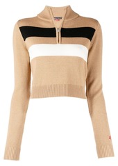 Perfect Moment ribbed wool zip up jumper