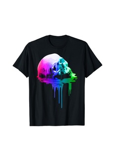 Perry Ellis Melting Skull in Vivids Colors For Men T-Shirt