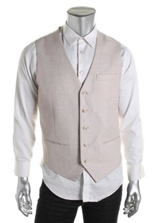 Perry Ellis Mens V-Neck Linen Suit Vest
