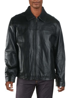 Perry Ellis Mens Winter Leather Jacket