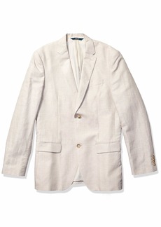 Perry Ellis Men's Linen-Blend Suit Jacket Breathable Single Breasted Blazer Regular Fit with Chest Pocket (Sizes 36-54) 46 (Big)