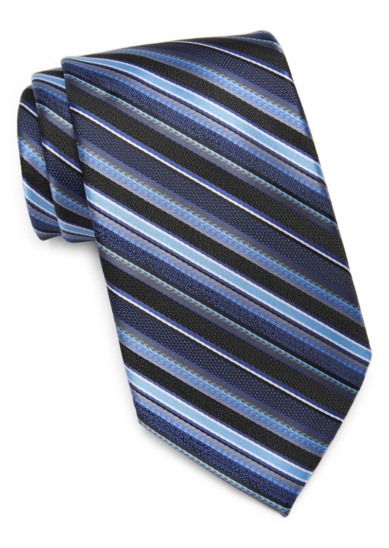 Perry Ellis Holdren Stripe Tie in Black Blue at Nordstrom Rack