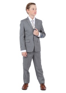 Perry Ellis Kids' Earth Tan Five-Piece Sharkskin Suit in Grey Slate at Nordstrom Rack
