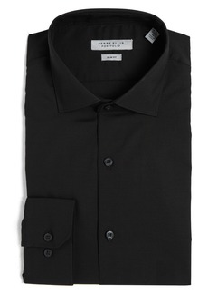 Perry Ellis Luxe Slim Fit Solid Dress Shirt in Black at Nordstrom Rack