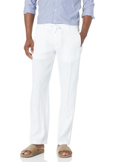 Perry Ellis Men's 100% Linen Drawstring Casual Pants For Men Regular Fit Lightweight (Waist Size 29-54 Big & Tall)