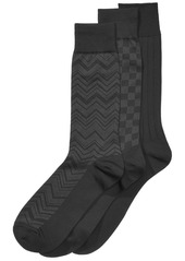 Perry Ellis Men's 3-Pk. Microfiber Patterned Socks
