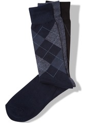 Perry Ellis Men's 3-Pk. Patterned Dress Socks - Dark Assorted
