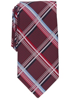 Perry Ellis Men's Alden Plaid Tie - Red