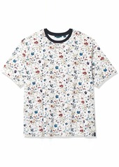 Perry Ellis Men's Big & Tall Pima Cotton Allover Floral Print Short Sleeve Crew Neck Tee  4X Large Tall