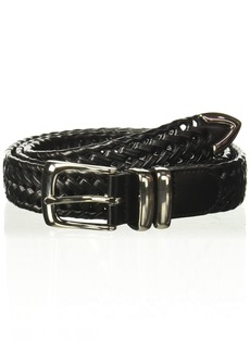 Perry Ellis Mens Portfolio Braided With Genuine Leather (Sizes 30-54 Inches) Belt   US