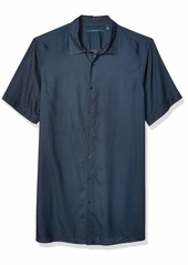 Perry Ellis Men's Big Solid Cottn Modal Short Sleeve Shirt  X Large Tall