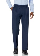 Perry Ellis Men's Classic Fit Elastic Waist Double Pleated Cuffed Pant TWILIGHT 31x30