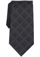 Perry Ellis Men's Classic Geometric Grid Tie - Black