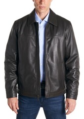 Perry Ellis Men's Classic Leather Jacket
