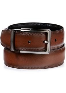 Perry Ellis Men's Classic Reversible Leather Belt - Brown