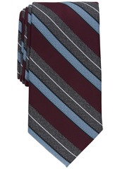 Perry Ellis Men's Covington Classic Stripe Tie - Burgundy