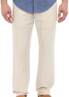 Perry Ellis Men's 100% Linen Drawstring Casual Pants For Men Regular Fit Lightweight (Waist Size 29-54 Big & Tall)