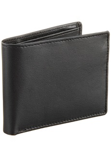 Perry Ellis Portfolio Men's Gramercy 100% Leather Slimfold Wallet With Bifold Closure