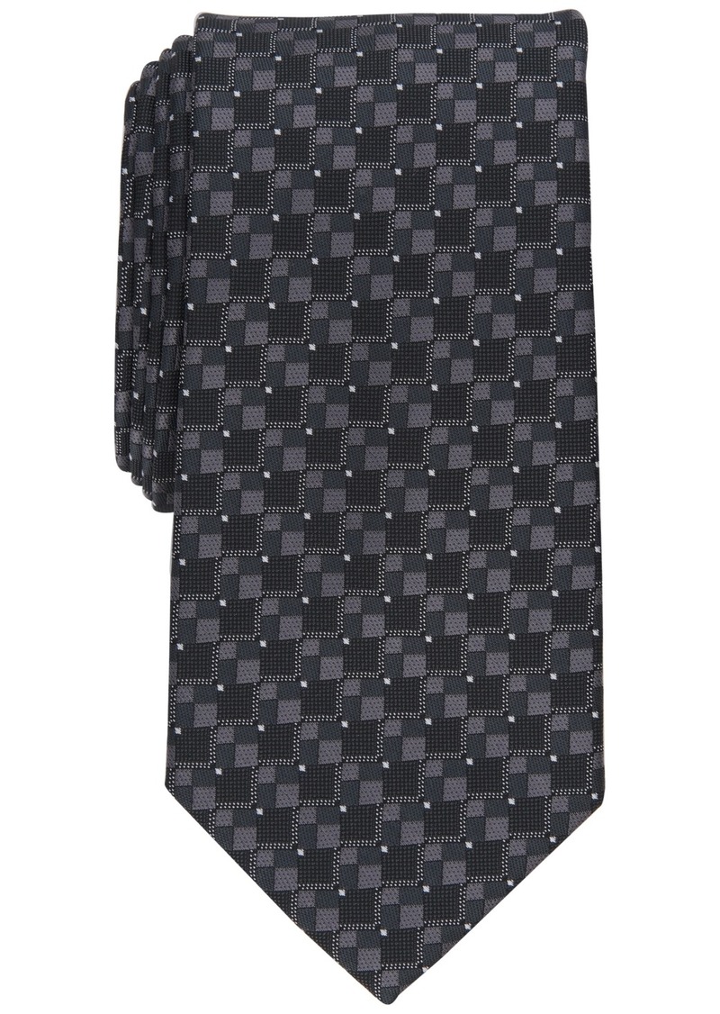 Perry Ellis Men's Hummel Geo-Print Tie - Black